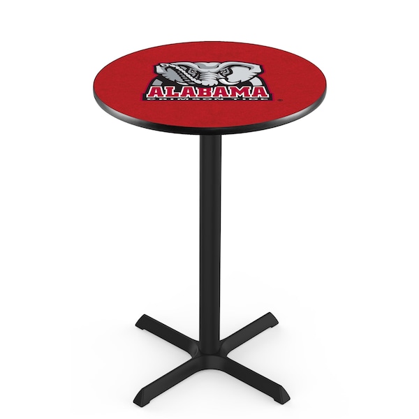42" Blk Wrinkle Alabama Pub Table
